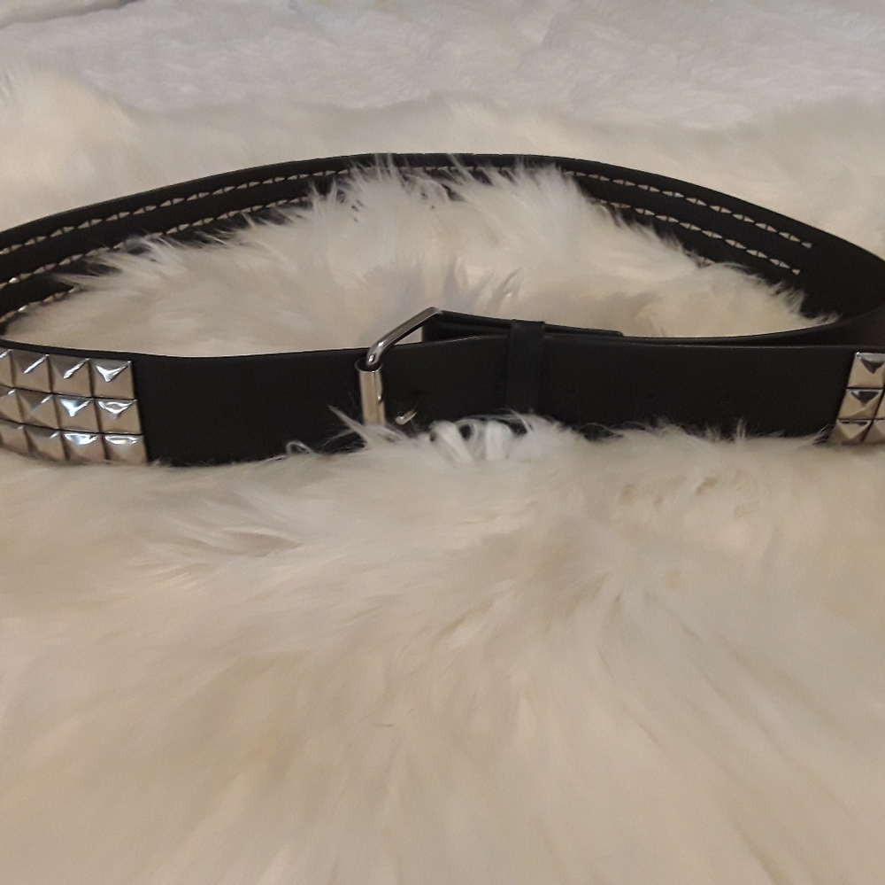 Large Black studded belt